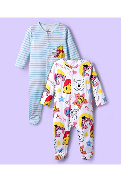 Babyhug Disney طقم بيجاما محبوك بأكمام طويلة وجوارب، بتصميم ويني ذا بوه، عبوة...