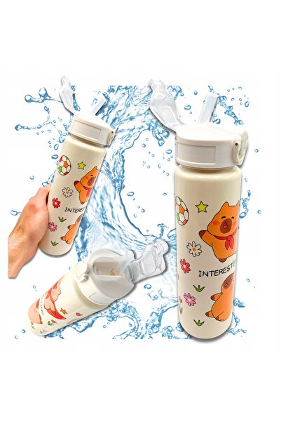 Other Capybara Water Bottle with Straw for Children to School 690 ml