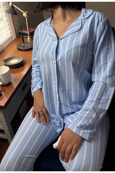 GÖNÜL Cizgili Uzun Kolu Pijama Takımı