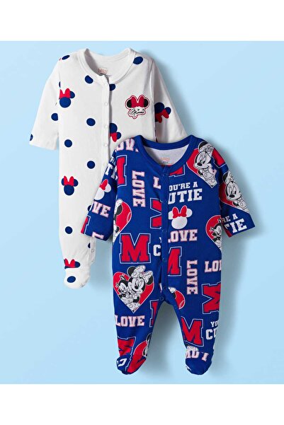 Babyhug Disney أطقم نوم متداخلة برسومات ميني ماوس (عبوة من قطعتين) - أزرق داك...