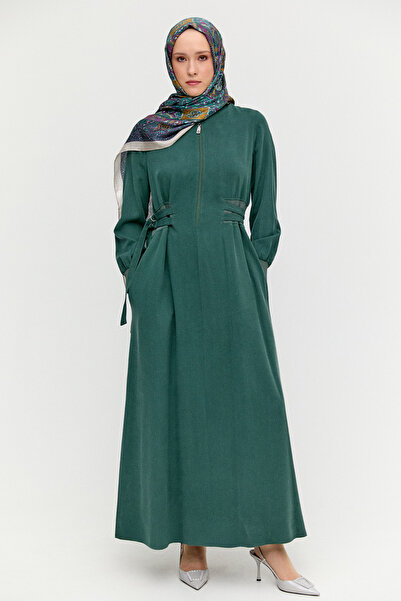 Setrms Kemerli Bomber Yakalı Lyocell Elbise