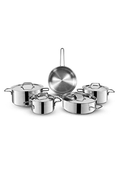 DELICI 9-Piece Non Stick Stainless Steel Cookware Set