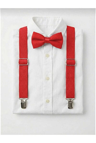 PAPATYA KOSTÜMEVİ Pantolon Askısı ve Papyon Seti