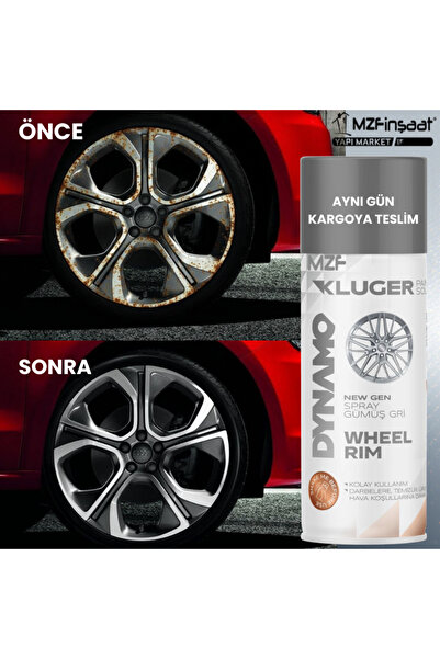 MZF Kluger Gümüş Jant Boyası - Pas Karşıtı Gri Sprey Boya