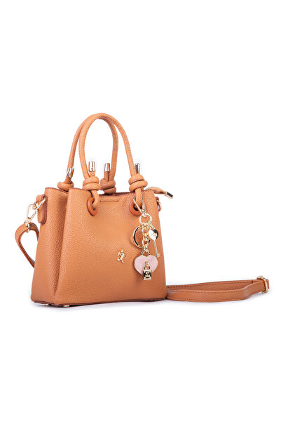Nas Bag Women's Charmlı Mini Handbag and Crossbody Bag (Width: 19 Cm, Height:...