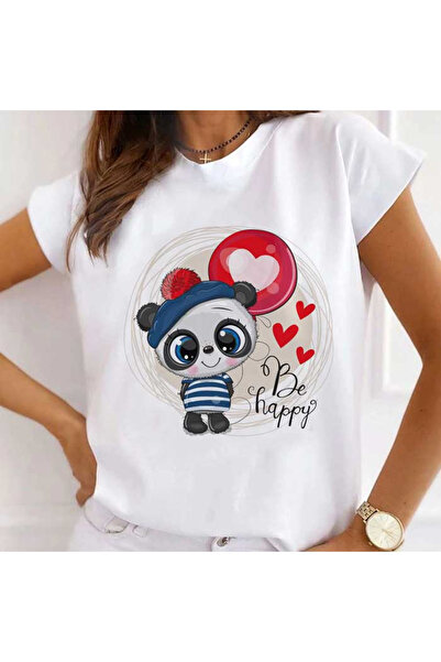 Kartier Tricou de damă cu panda fericit