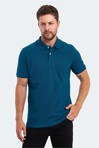 Slazenger Soho I Men's Polo Collar Petrol T-Shirt