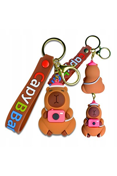 Other Breloc Capybara cu cameră turistică Capybara cu pandantiv pentru mașină