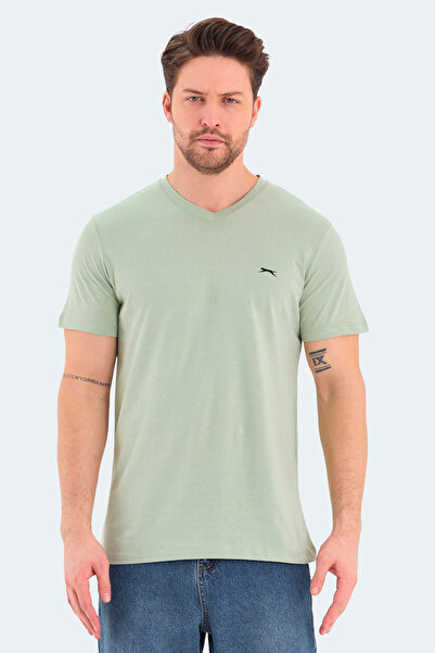 Slazenger Ανδρικό μπλουζάκι RIVALDO με λαιμόκοψη V σε χρώμα Aqua Green