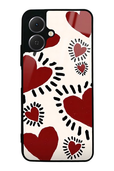 Spoyi Tecno Spark Go 2 Glossy Phone Case with Brush Heart Design