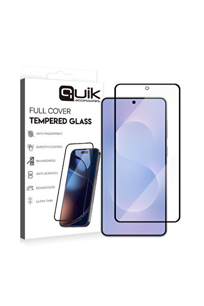 Quik Accessories Samsung Galaxy S25 Edge Temperli Cam Ekran Koruyucu (Tam Kap...