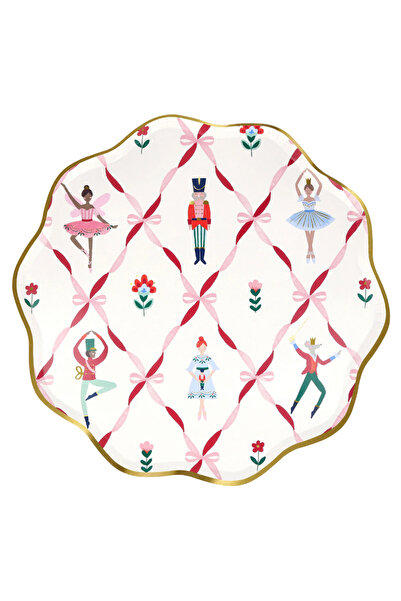 Meri Meri - Nutcracker Tabaklar - L - 8 Adet