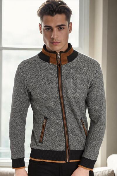 Dewberry 9021 ERKEK SWEATSHIRT-BALIKSIRTI SİYAH