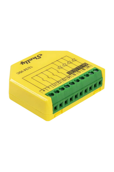 Shelly Plus RGBW PM Smart LED Strip Controller with Bluetooth & WiFi, Yellow