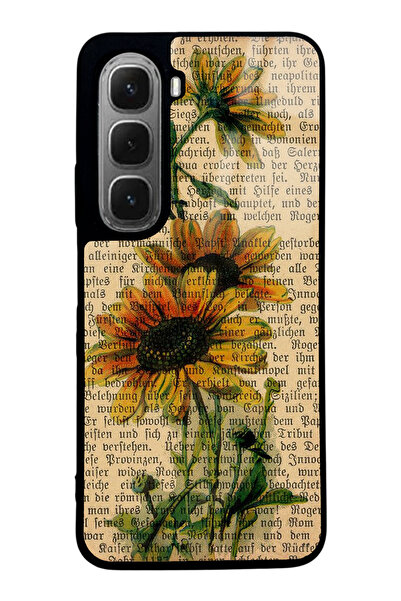 Spoyi İnfinix Hot 60i Ayçiçeği Tasarımlı Glossy Telefon Kılıfı