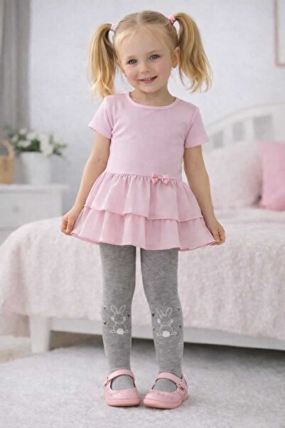 gigigiyim جوارب طويلة للفتيات بنقشة أرنب