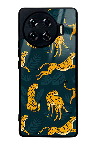 Spoyi غطاء هاتف لامع بتصميم نمط الفهد من تكنو سبارك 20 برو بلس