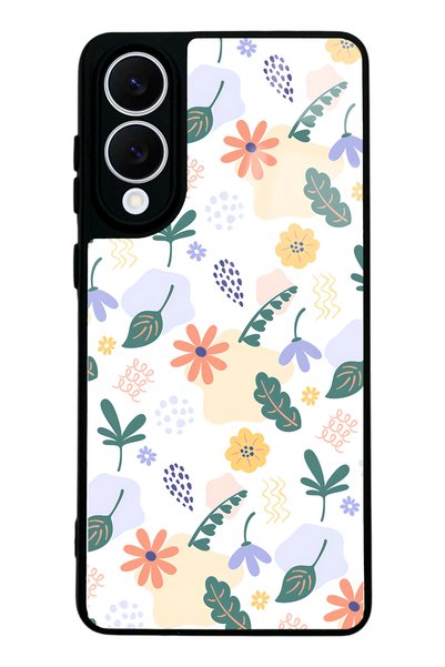 Spoyi Samsung S25 Edge Glossy Phone Case with Tiny Flowers Design