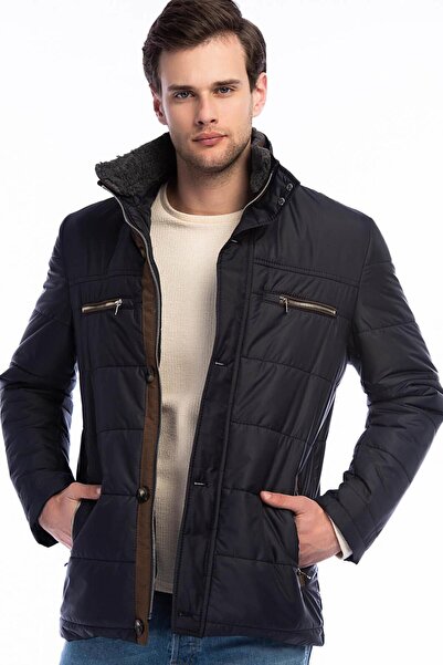 Dewberry K8639 МЪЖКО ПАЛТО-ТЪМНОСИН-1