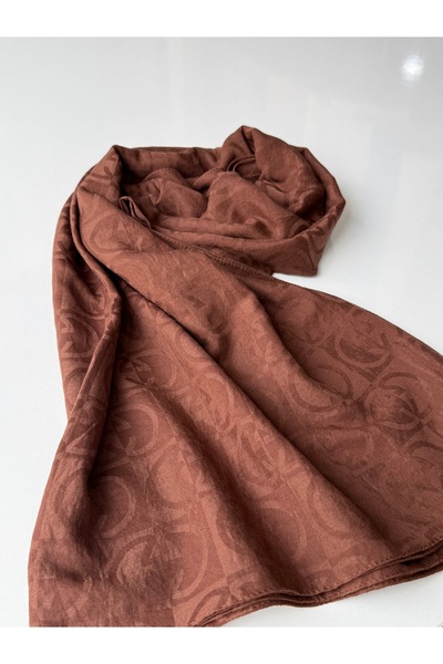 QASSA SHAL Organic Dubai g Pattern Chocolate Brown Shawl