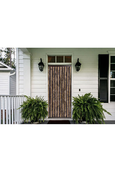 Q DECOR home&kids&garden Entrance Door Curtain 'Cat Tail', Gray & Beige, 90x2...