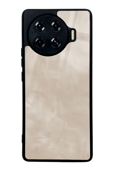 Spoyi Tecno Spark 20 Pro Plus Süt Kahvesi Mermer Tasarımlı Glossy Telefon Kılıfı