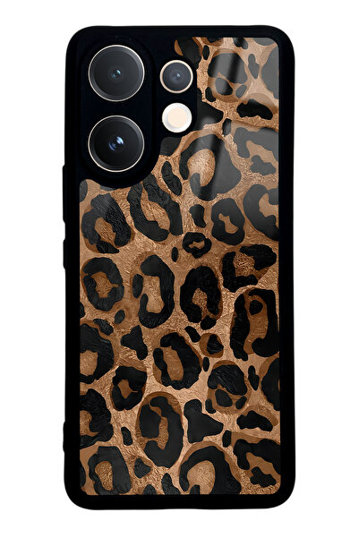 Spoyi Vivo V60 Leopar Tasarımlı Glossy Telefon Kılıfı