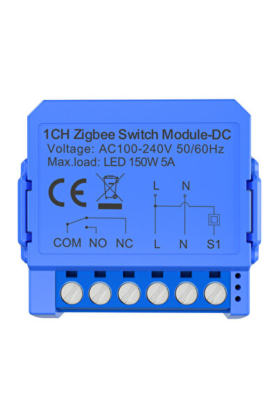 Avatto Comutator inteligent ZigBee ZWSM16-DC32V-1, 1 canal, 5A, albastru, com...