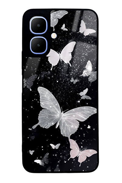 Spoyi İnfinix Smart 10 Kelebek Tasarımlı Glossy Telefon Kılıfı