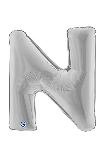 grabo بالون فويل فضي على شكل حرف 26 بوصة (66 سم) إيطالي