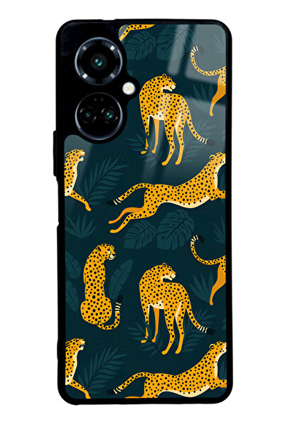 Spoyi Tecno Camon 19 Leaf Leopard Design Glossy Phone Case