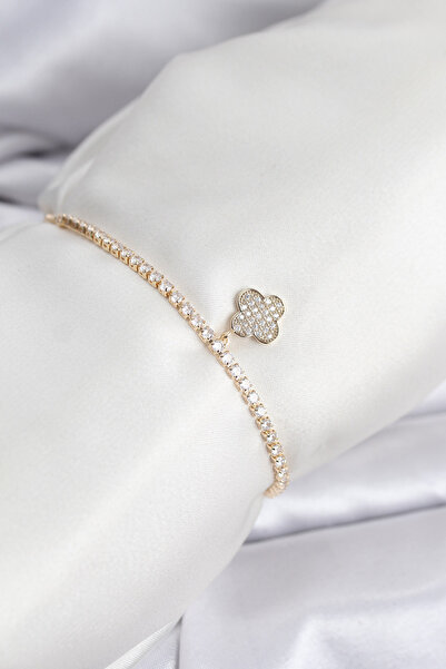 callerrons accessories سوار يونكا موديل زركون ذهبي اللون مرصع بالأحجار مع راف...