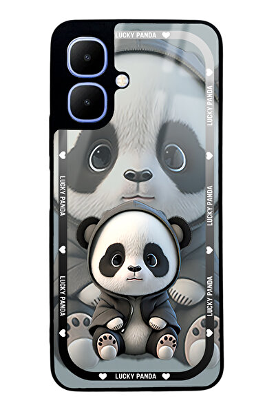 Spoyi Infinix Smart 10 White Glossy Phone Case with Lucky Panda Design