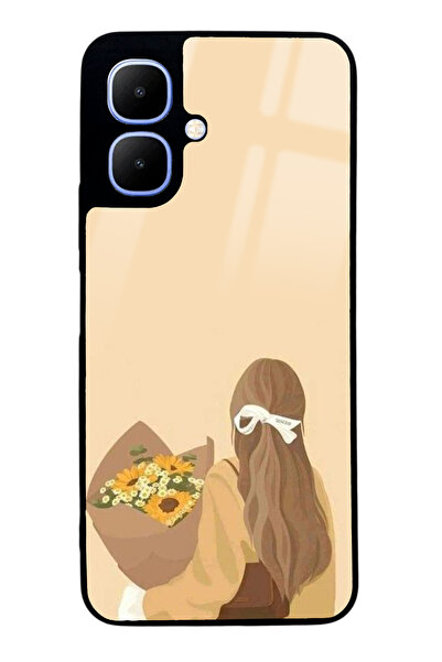 Spoyi حافظة هاتف انفينيكس سمارت 10 لامعة بتصميم فلورال جيرل