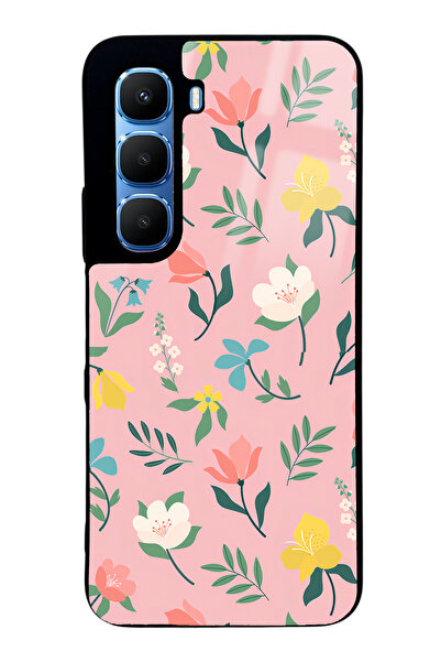 Spoyi غطاء هاتف لامع بتصميم زهور بينكي لهاتف إنفينكس هوت 60