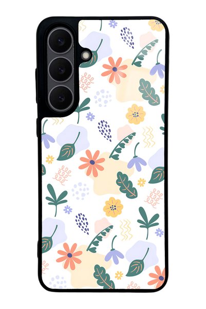 Spoyi Samsung S25 Fe Glossy Phone Case with Tiny Flowers Design