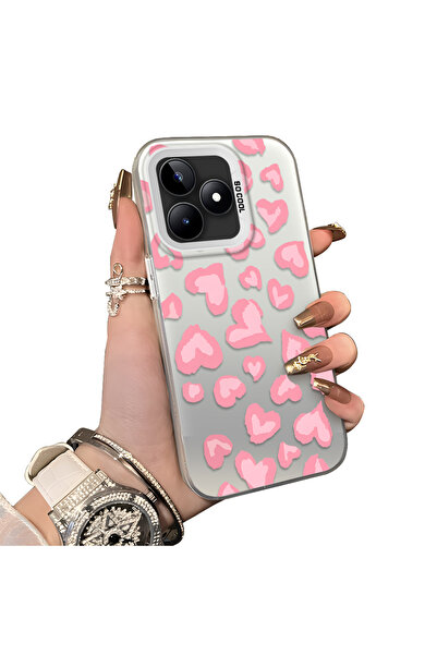 ucuc حافظة حماية للعدسات من السيليكون الصلب الأكريليكي المتوافق مع Realme C51...