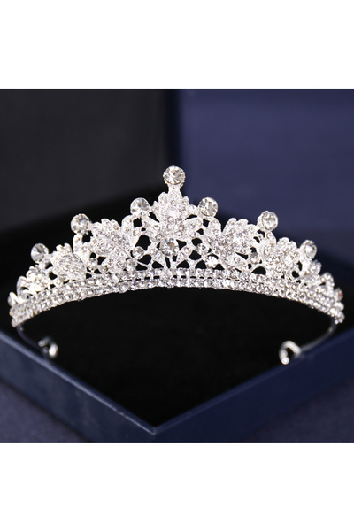Choice Silver Silver Color Crysta Crowns And Tiaras Baroque Vintage Crown Tia...