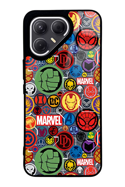 Spoyi حافظة هاتف تكنو بوفا 7 برو لامعة بتصميم مارفل فيس