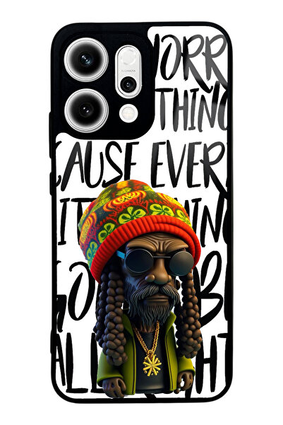 Spoyi غطاء هاتف لامع بتصميم بوب مارلي لهاتف أوبو رينو 14