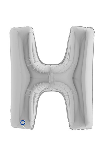 grabo Letter Foil Balloon Silver 26 Inch (66 cm) Italian