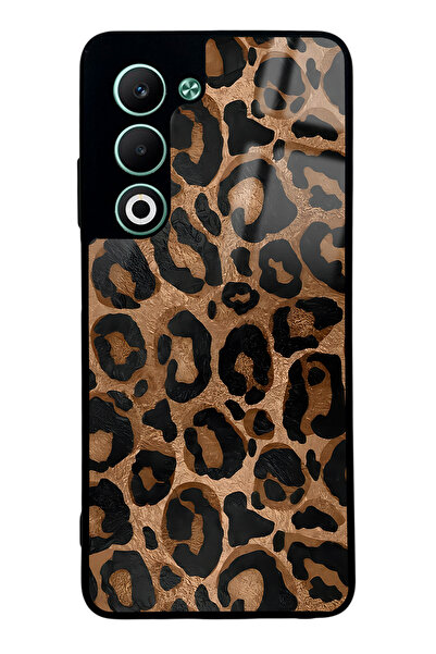 Spoyi Oppo A5 5G Leopar Tasarımlı Glossy Telefon Kılıfı