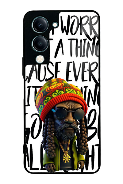 Spoyi حافظة هاتف لامعة بتصميم بوب مارلي لهاتف فيفو Y19