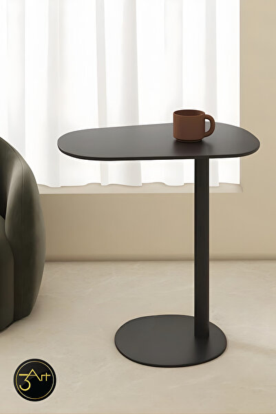 3art Metal Modern Tek Ayaklı Yan Sehpa – Minimal Tasarım, Salon & Ofis Sehpası