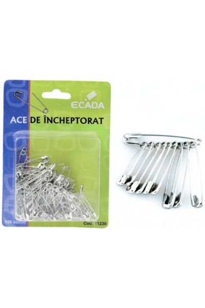 Ecada Safety pins 100/piece 30MM