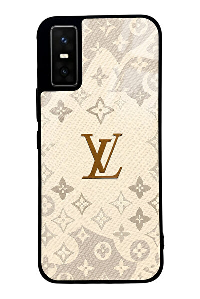 Spoyi İnfinix GT 30 Pro Krem LV Tasarımlı Glossy Telefon Kılıfı