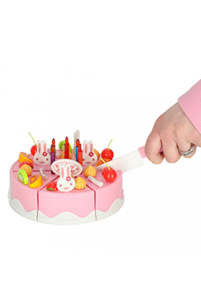 Ikonka Children's play set, Ikonka, slicable birthday cake with velcro fasten...