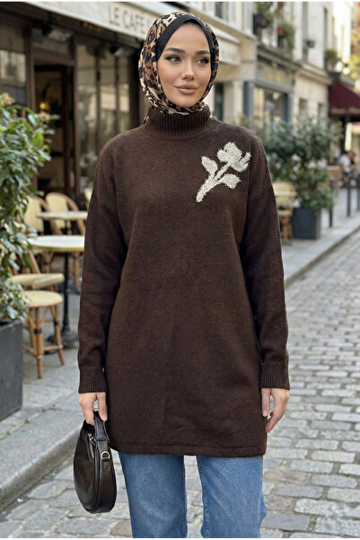 azragül giyim High-Necked Hijab Knitwear Tunic