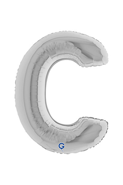 grabo Letter Foil Balloon Silver 26 Inch (66 cm) Italian