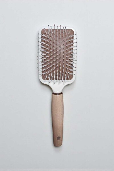 elfnur Wooden Handle Hairbrush with Beaded Tip, Suitable for Daily Use with S...